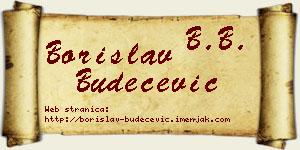 Borislav Budečević vizit kartica